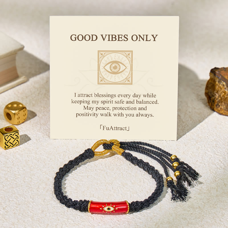 FuAttract Evil Eye Protection Red String Bracelet – Good Luck & Positivity - Black - image 9