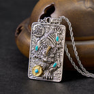FuAttract Turquoise Inlay Pixiu Amulet Necklace for Protection & Prosperity - Pixiu - image 0