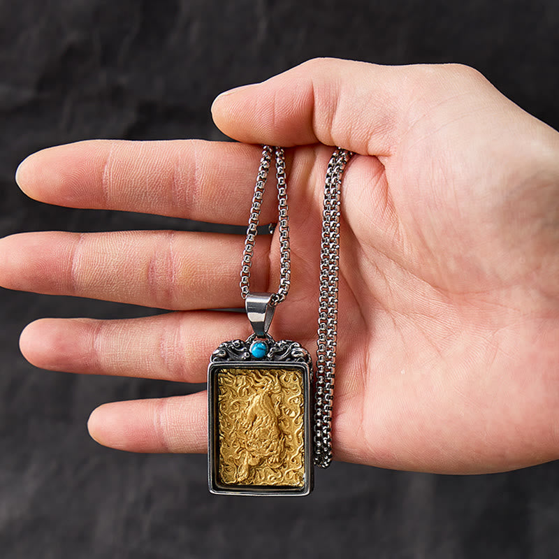 FuAttract Turquoise Pixiu Protection Pendant Necklace – Wealth & Prosperity Amulet - image 4