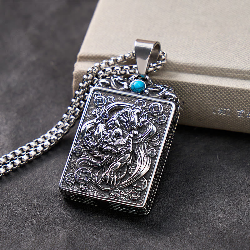 FuAttract Turquoise Pixiu Protection Pendant Necklace – Wealth & Prosperity Amulet - image 3