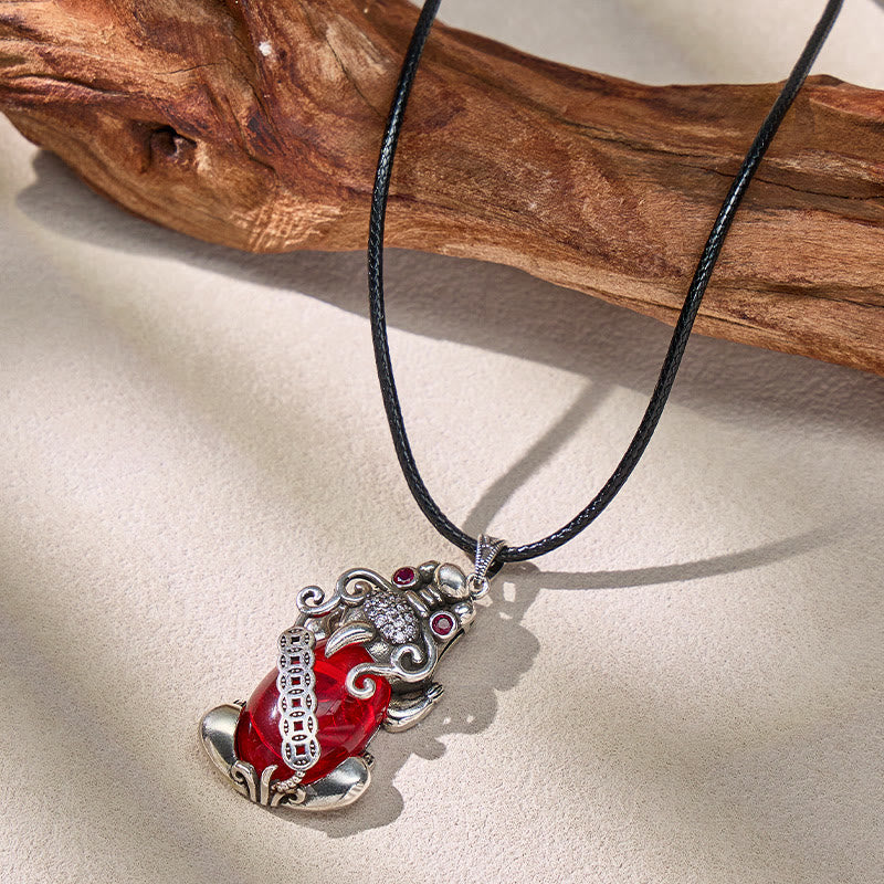 FuAttract Pixiu Garnet Copper Coin Necklace for Wealth & Luck - image 10