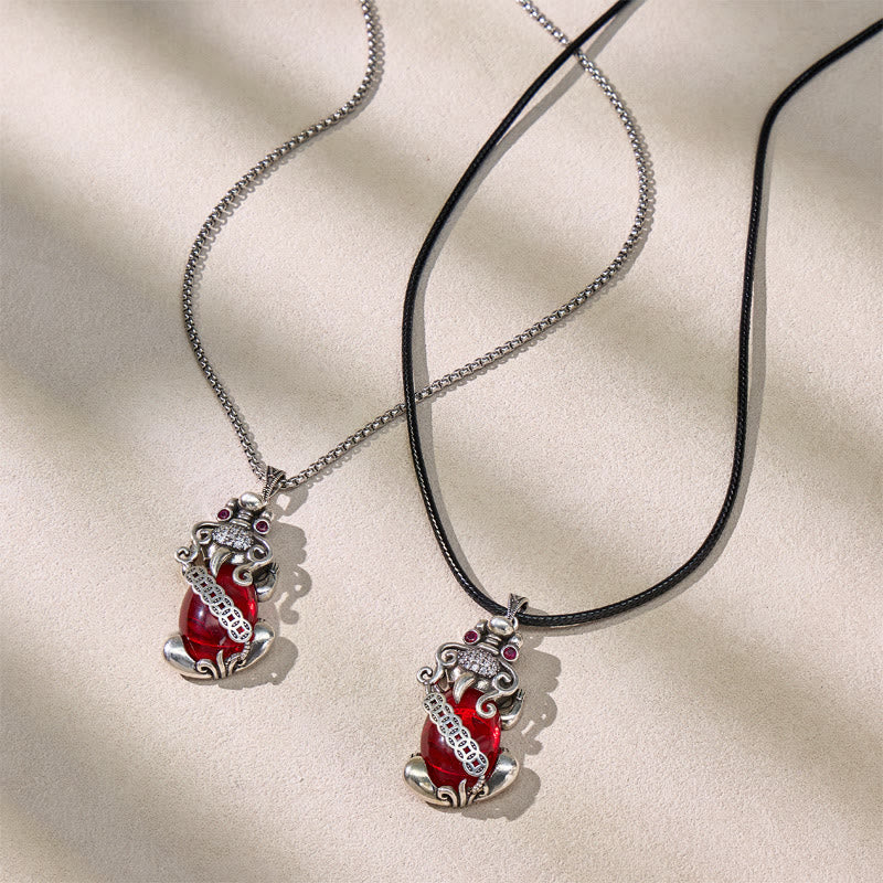 FuAttract Pixiu Garnet Copper Coin Necklace for Wealth & Luck - image 14