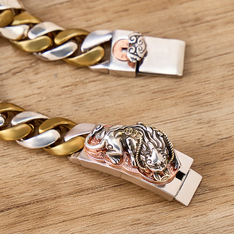 FuAttract Wealth & Protection Retro Chain Bracelet – Pixiu Fortune Guard - image 4