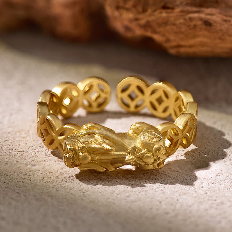 FuAttract Wealth & Lucky Money Coin Pixiu Adjustable Ring - image 2