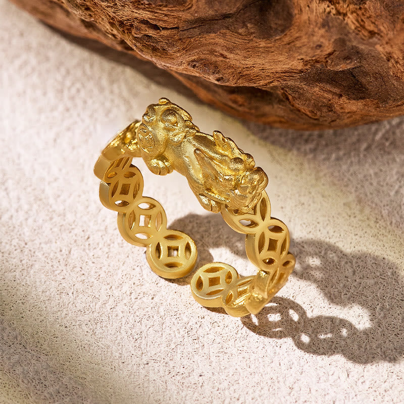 FuAttract Wealth & Lucky Money Coin Pixiu Adjustable Ring - image 1