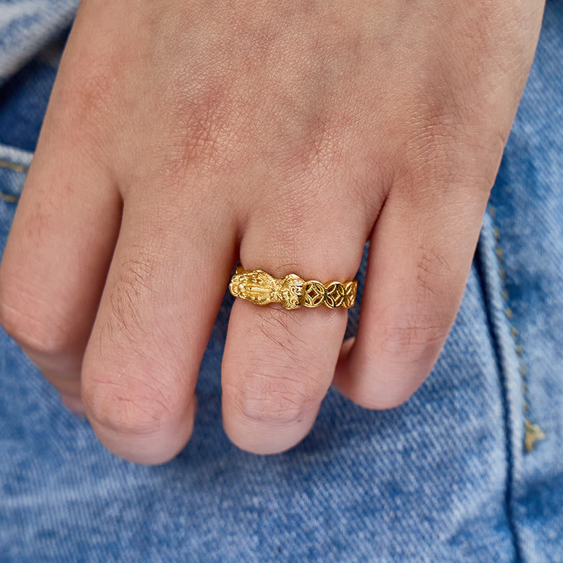 FuAttract Wealth & Lucky Money Coin Pixiu Adjustable Ring - image 4