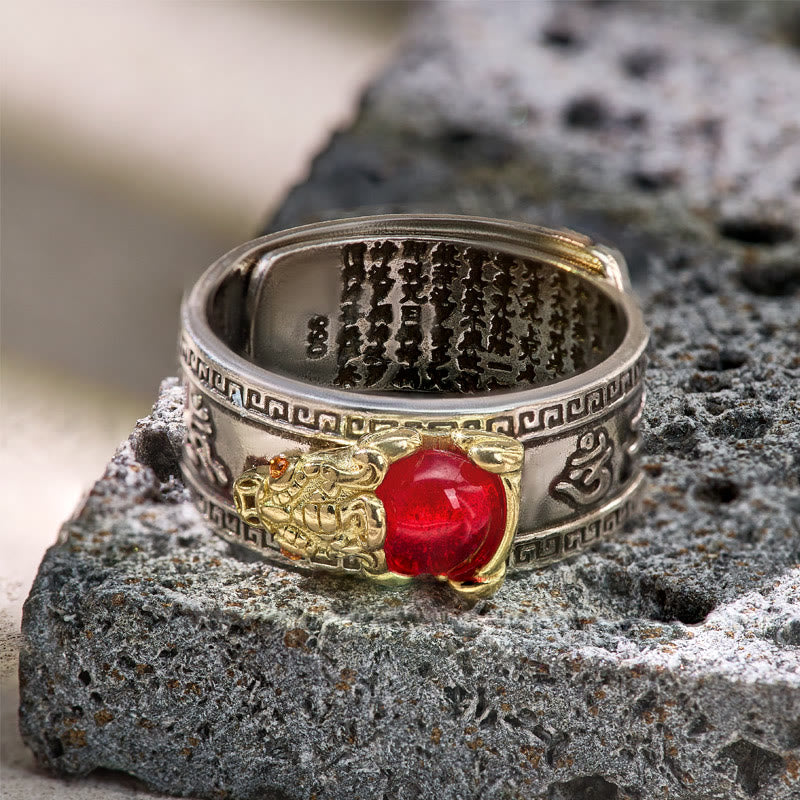 FuAttract Prosperity & Protection Garnet Pixiu Ring – Feng Shui Wealth Power - image 2