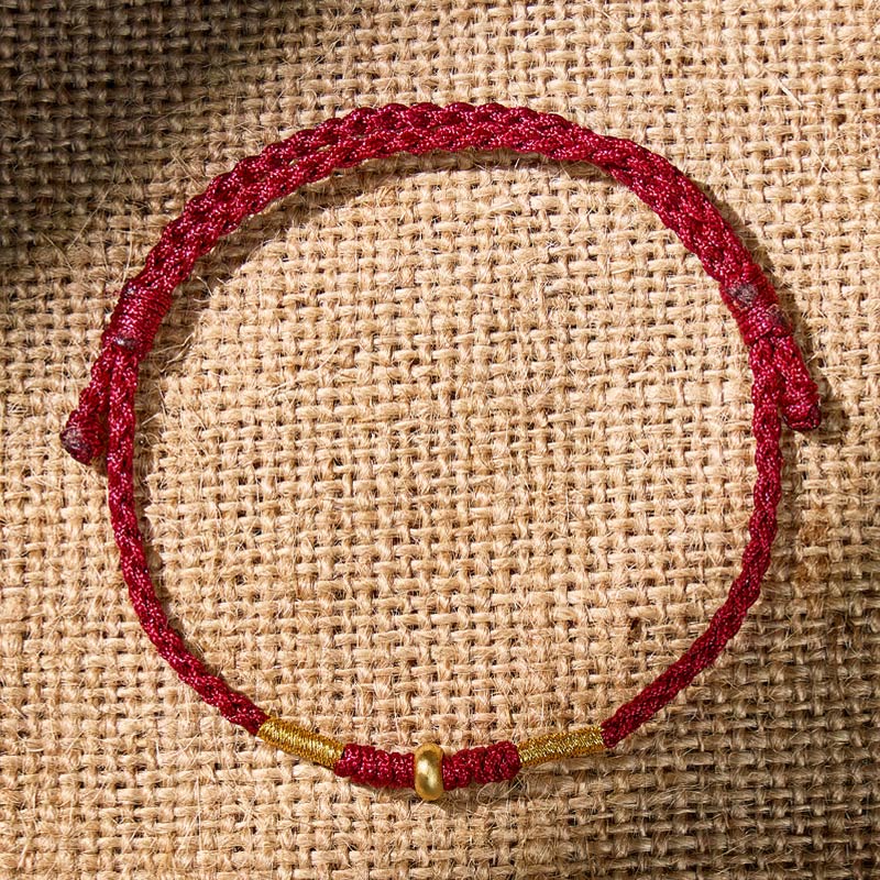 FuAttract Red String Protection Bracelet for Luck & Positive Energy - Drak Red - image 0