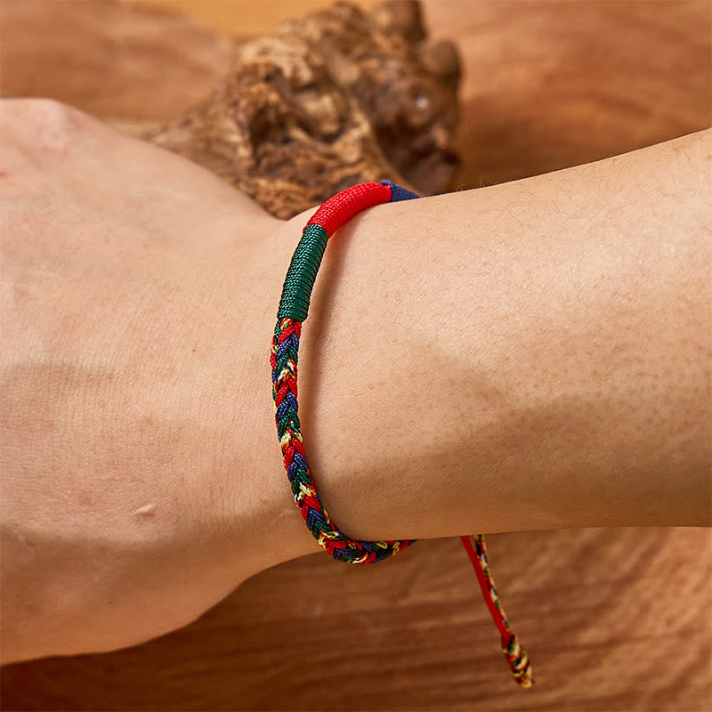 FuAttract Handmade Buddhist Tibetan Braided Thread Bracelet - image 3