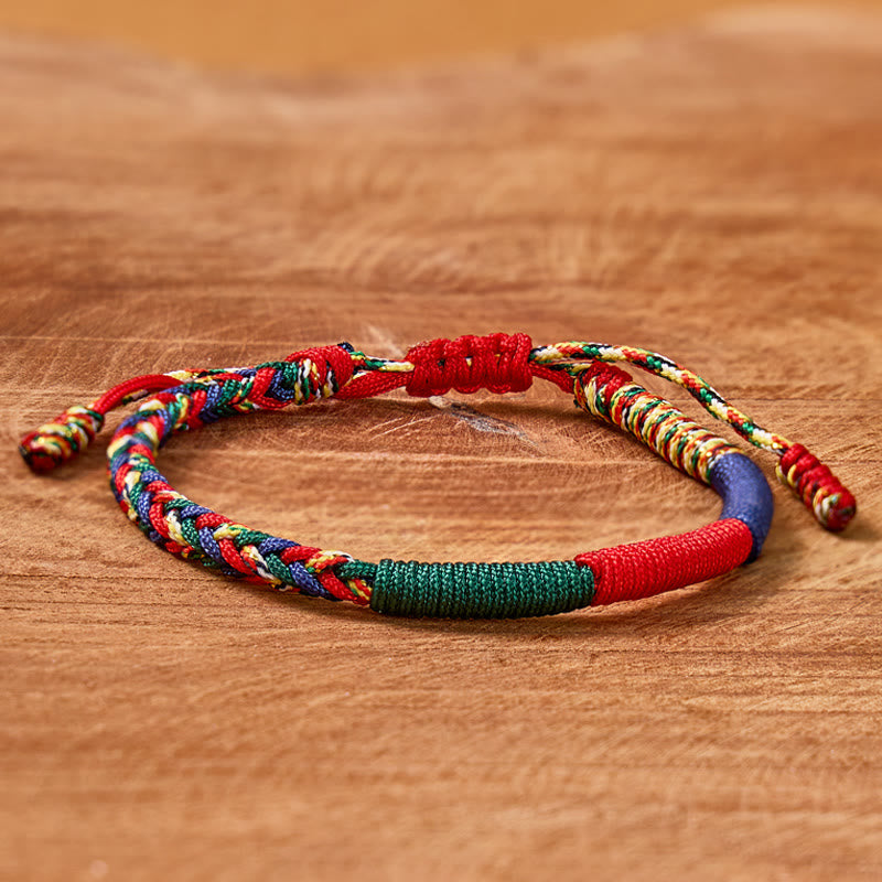 FuAttract Handmade Buddhist Tibetan Braided Thread Bracelet - image 1
