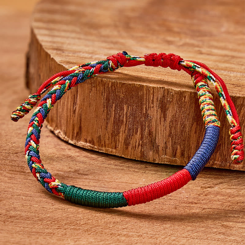 FuAttract Handmade Buddhist Tibetan Braided Thread Bracelet - String - image 0