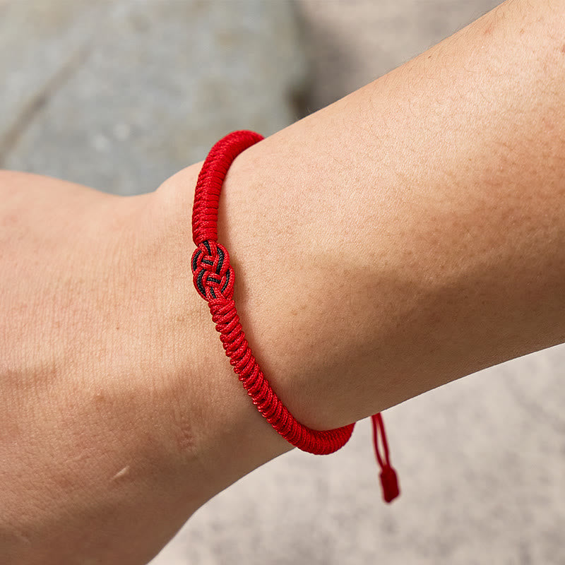 FuAttract Buddhist Tibetan Lucky Knot Rope Bracelet Sliding Knot Cord - image 9