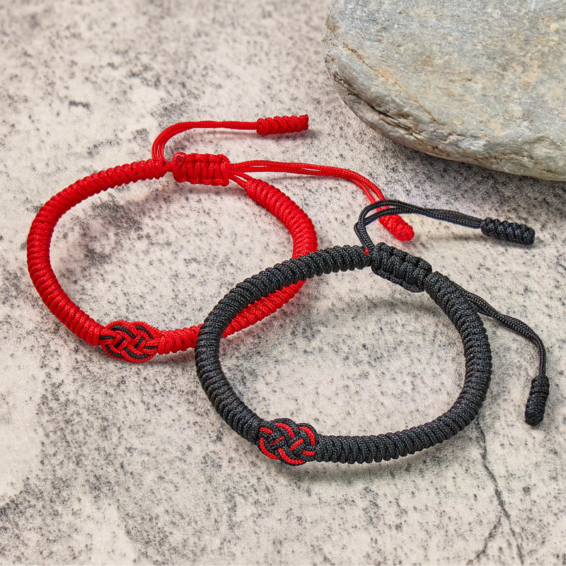 FuAttract Buddhist Tibetan Lucky Knot Rope Bracelet Sliding Knot Cord - image 5