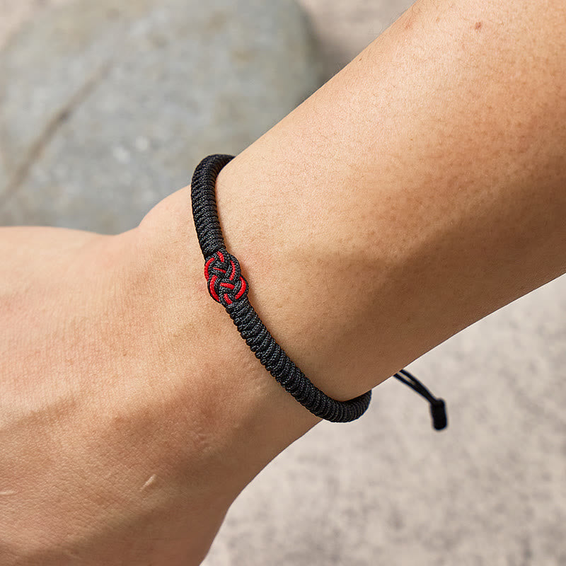 FuAttract Buddhist Tibetan Lucky Knot Rope Bracelet Sliding Knot Cord - image 3