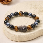 FuAttract Energy Balance Tiger Eye Terahertz Obsidian Pixiu Wealth Bracelet - 10mm - image 0