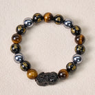 FuAttract Grounding Power Mantra Protection Obsidian Tiger Eye Pixiu Bracelet - image 2
