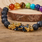 FuAttract Enhance Your Success 7 Chakra Volcanic Lava Pixiu Wealth Bracelet - image 4