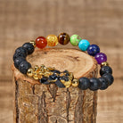 FuAttract Enhance Your Success 7 Chakra Volcanic Lava Pixiu Wealth Bracelet - image 1