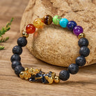 FuAttract Enhance Your Success 7 Chakra Volcanic Lava Pixiu Wealth Bracelet - image 2