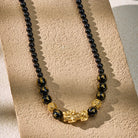 FuAttract Wealth Om Mani Mantra Obsidian Pixiu Protection Necklace - image 2