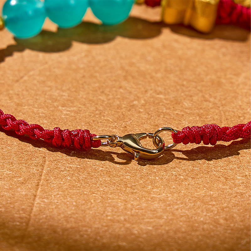 FuAttract Fortune Attraction Red String Amazonite Beaded Bracelet - image 5