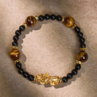 FuAttract Wealth Protection Pixiu Bracelet with Tiger Eye & Black Obsidian - image 2