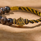 FuAttract Protection & Clarity Silver Obsidian Beaded Bracelet with All-Seeing Eye Charm - image 4