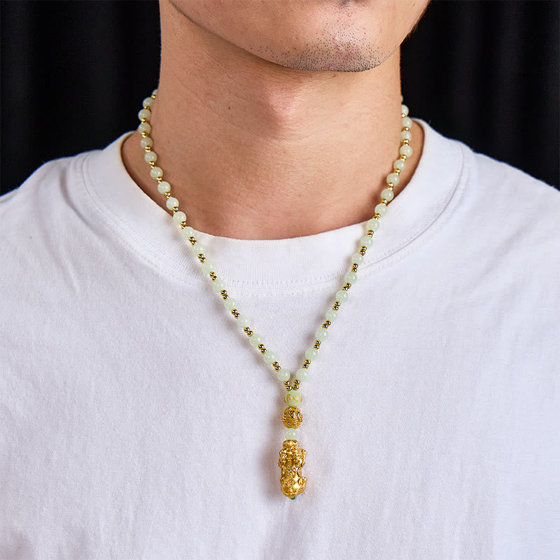 FuAttract The Brilliance of Clarity & Wealth Luminous Stone Pixiu Pendant Necklace - image 3