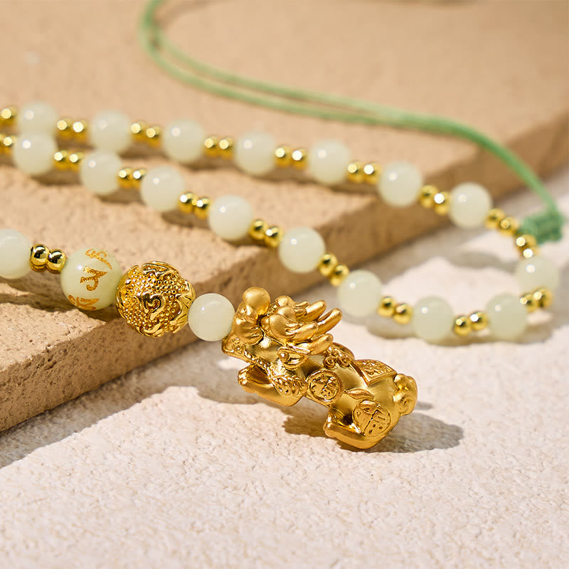 FuAttract The Brilliance of Clarity & Wealth Luminous Stone Pixiu Pendant Necklace - image 2