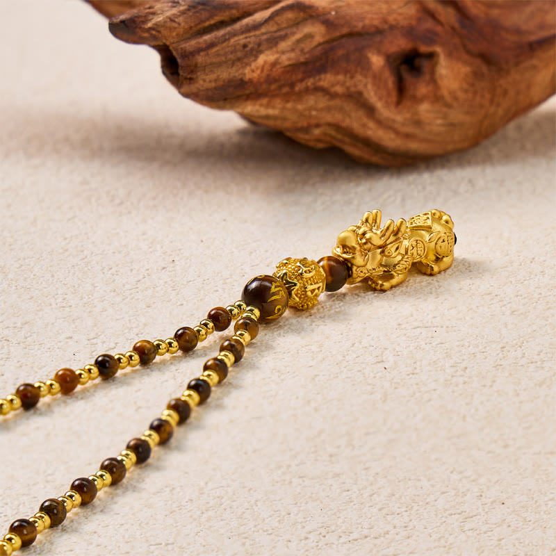 FuAttract Protection & Confidence Tiger's Eye Wealth Attraction Pixiu Pendant Necklace - image 5