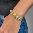 FuAttract Love & Luck Renewal – Green Woven Bracelet with Peach Blossom & Fu Character - image 5