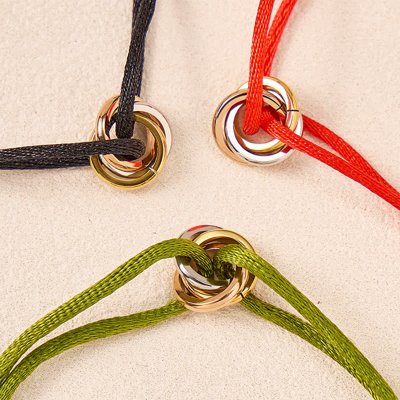 FuAttract Balanced Harmony Bracelet – Tri-Color Ring Woven Charm - image 5