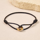 FuAttract Balanced Harmony Bracelet – Tri-Color Ring Woven Charm - Black - image 9