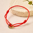 FuAttract Balanced Harmony Bracelet – Tri-Color Ring Woven Charm - image 1