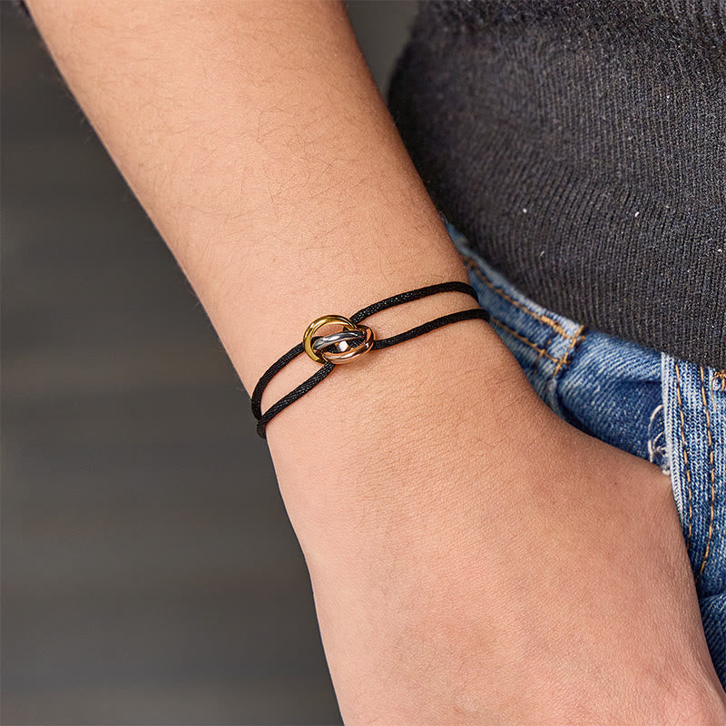 FuAttract Balanced Harmony Bracelet – Tri-Color Ring Woven Charm - image 12