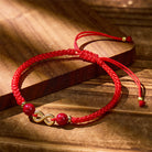 FuAttract Steady Protection Charm – Eight-Figure Double Loop with Cinnabar Bracelet - image 1