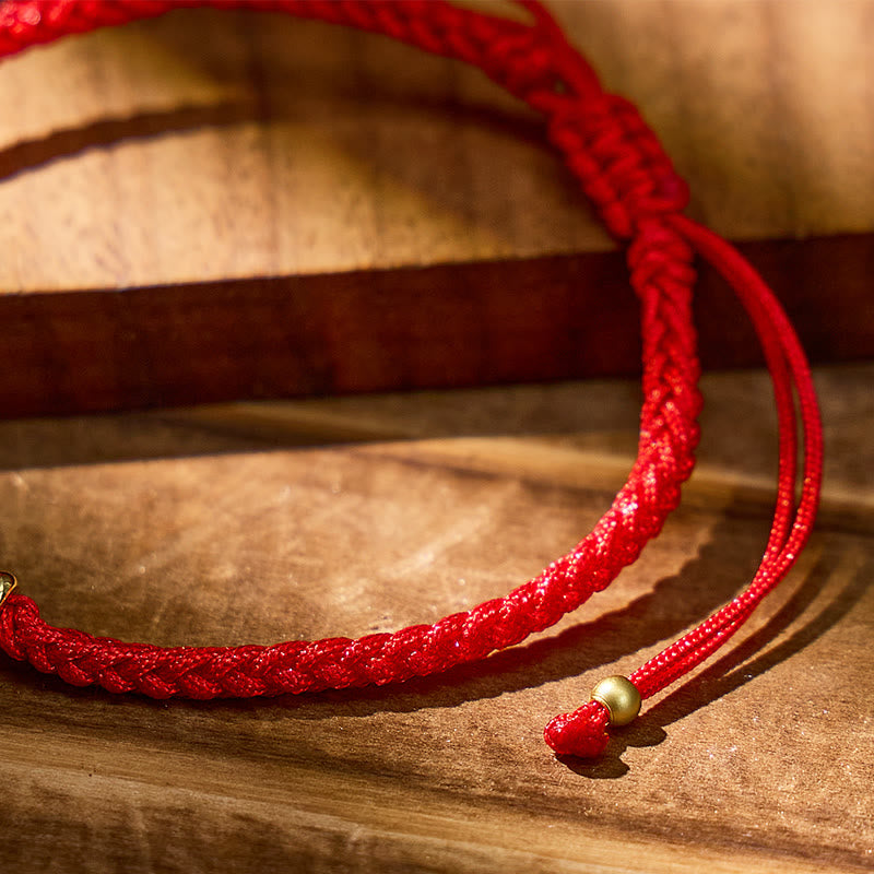 FuAttract Steady Protection Charm – Eight-Figure Double Loop with Cinnabar Bracelet - image 4