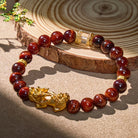 FuAttract Balanced Protection – Red Tiger's Eye & White Crystal Pixiu Bracelet - image 1