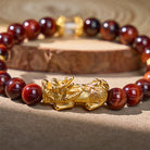 FuAttract Balanced Protection – Red Tiger's Eye & White Crystal Pixiu Bracelet - image 3
