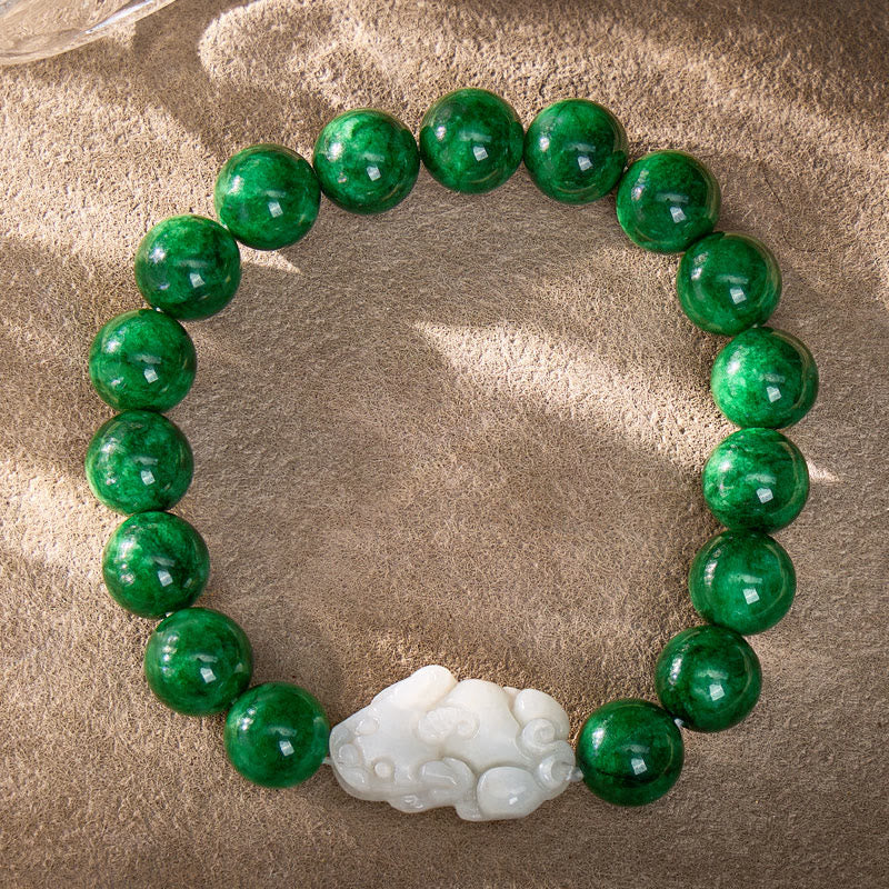 FuAttract Guarded Fortune – Green Jade Pixiu Bracelet - image 3