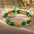 FuAttract Abundant Protection – Green Agate Pixiu Bracelet - 8mm - image 0
