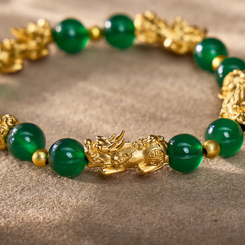 FuAttract Abundant Protection – Green Agate Pixiu Bracelet - image 4