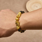 FuAttract Fortune & Shield – Black Onyx Om Mani Mantra Pixiu Bracelet - image 5