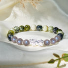 FuAttract Prosperity Shield – Green Porcelain Jade & Moonstone Beads Pixiu Bracelet - image 2
