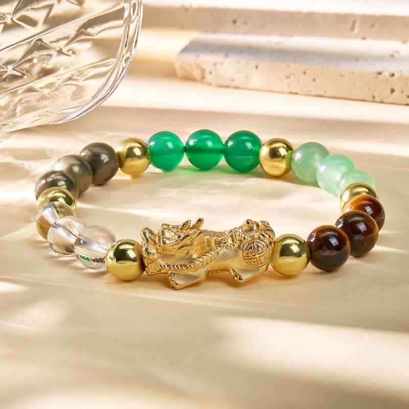 FuAttract Fortune Momentum – Multi-Stone Pixiu Bracelet - 8mm - image 0