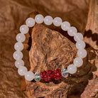 FuAttract Calm Protection – White Jade & Cinnabar Pixiu Bracelet - image 1