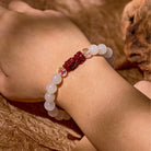 FuAttract Calm Protection – White Jade & Cinnabar Pixiu Bracelet - image 6