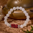 FuAttract Calm Protection – White Jade & Cinnabar Pixiu Bracelet - image 2
