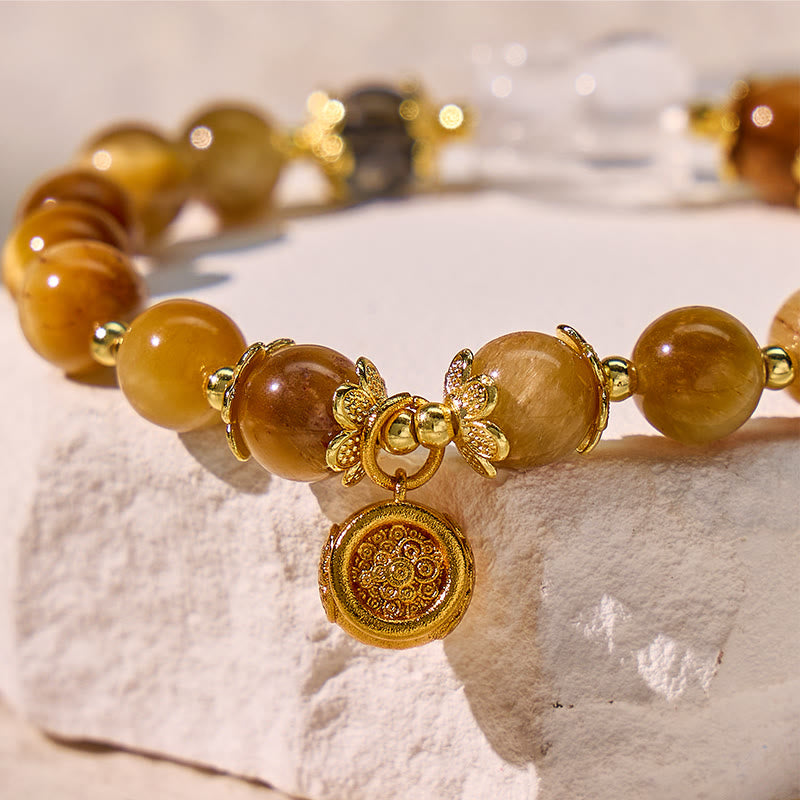 FuAttract Power Focus Balance – Golden Tiger Eye Bracelet with Clear Quartz Pixiu - image 5
