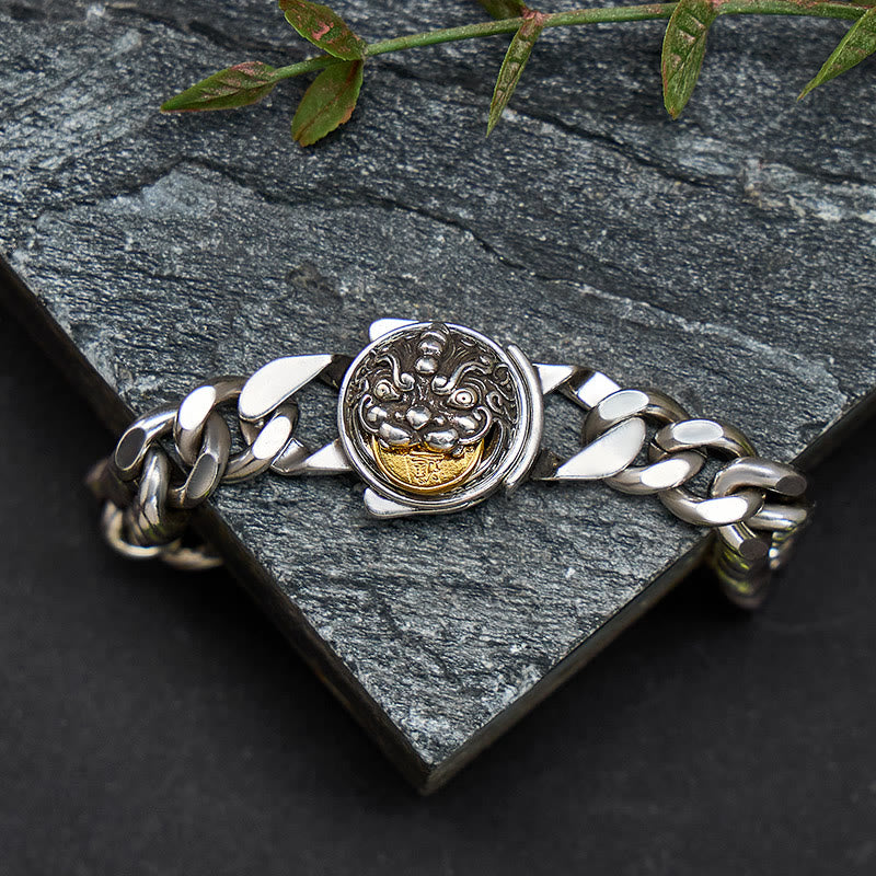 FuAttract Turning Fortune – Rotating Coin Pixiu Bracelet - image 3